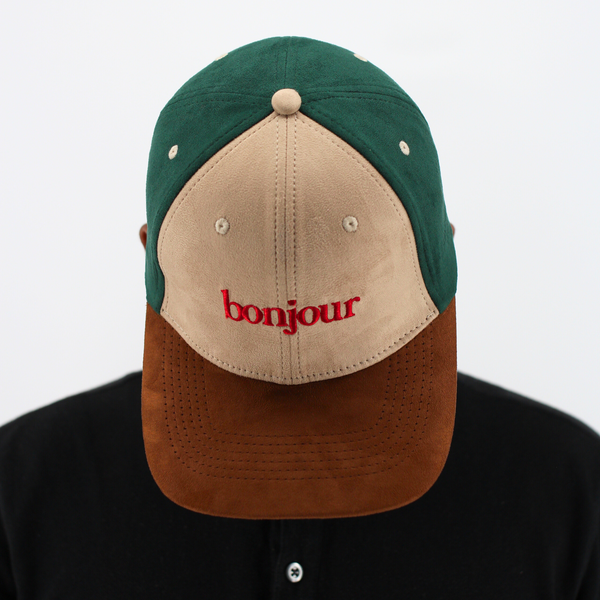 Bonjour Faux Suede Colourblocked Cap