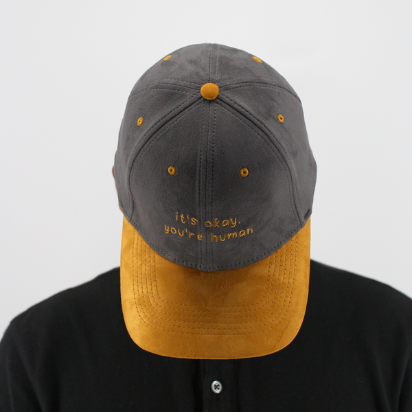 Thoughtful Faux Suede Colourblocked Cap