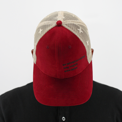 Escapism Faux Suede and Mesh Colourblocked Cap