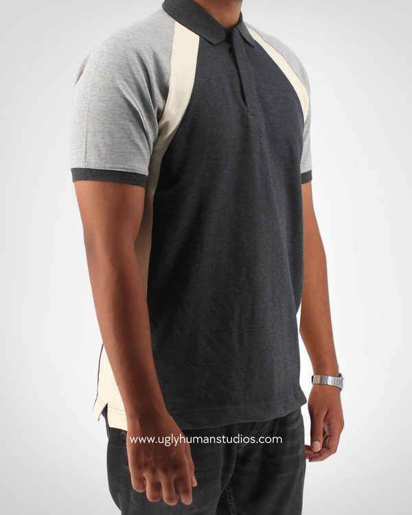 Mediumweight Multi-Panel Polo Neck T-shirt