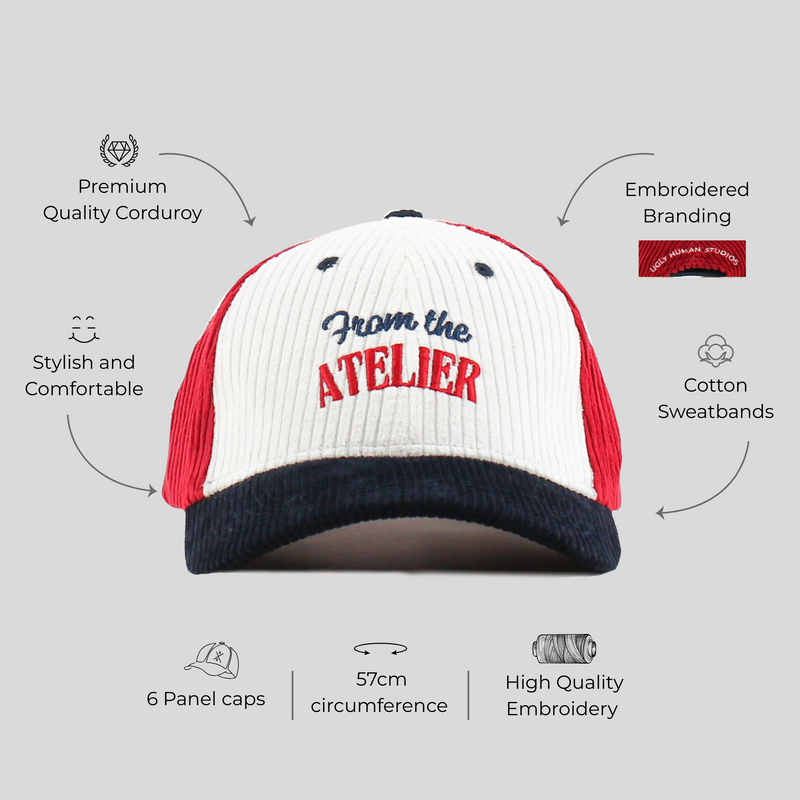 Atelier Corduroy Colourblocked cap
