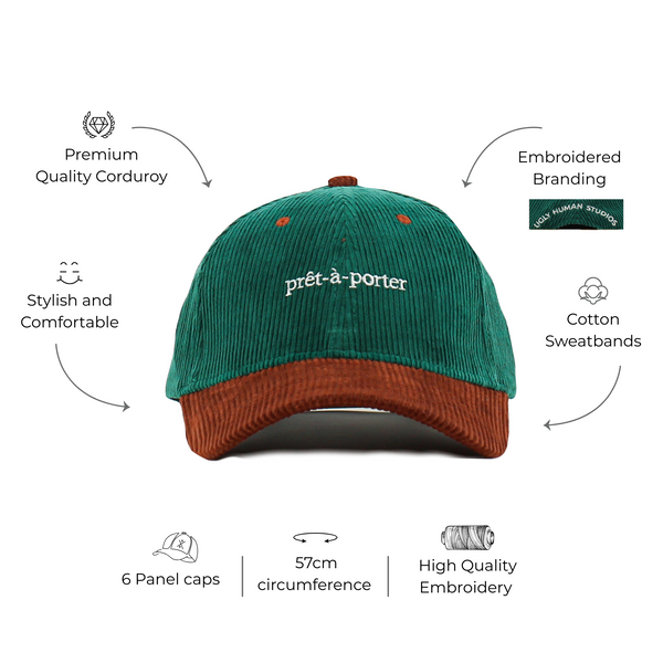 Prêt-à-Porter Corduroy Colour blocked cap