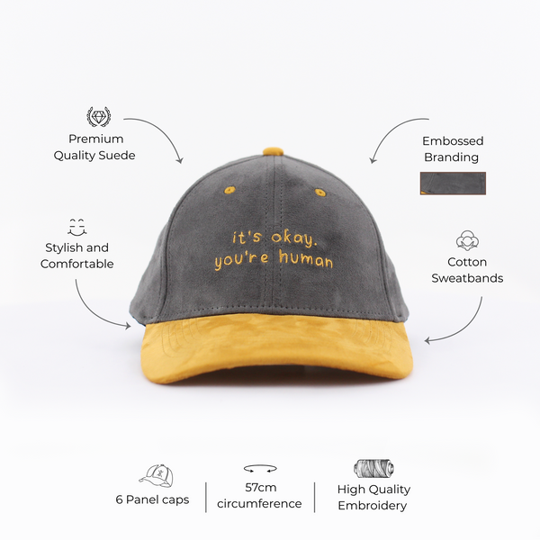 Thoughtful Faux Suede Colourblocked Cap