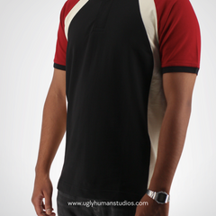Mediumweight Multi-Panel Polo Neck T-shirt