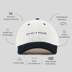 Facade Corduroy Colourblocked cap