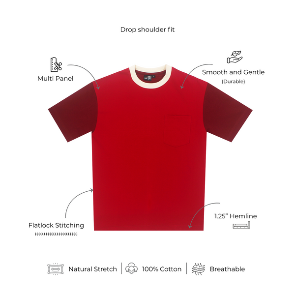 Mediumweight Multicolour Dropshoulder T-shirt