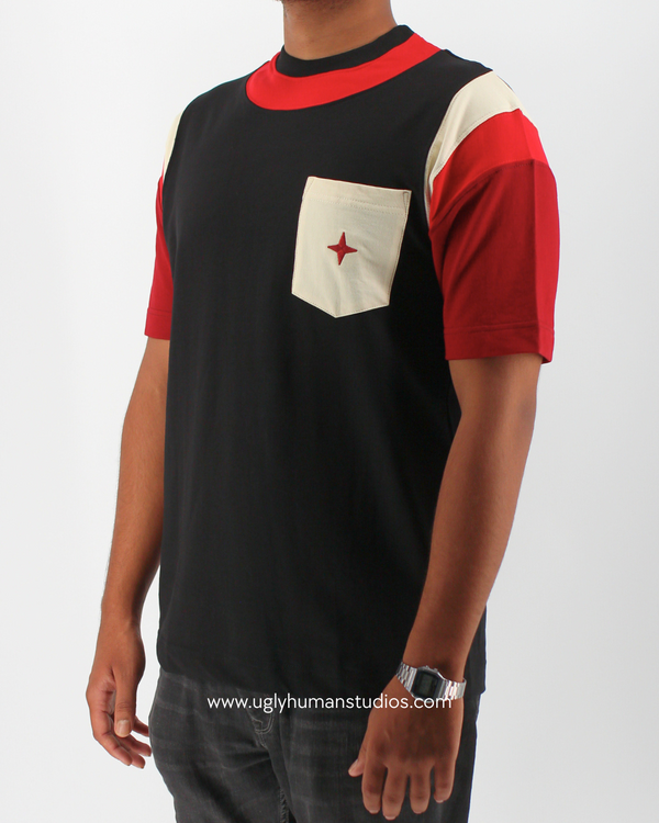 Mediumweight Multi-Panel Star Embroidered T-shirt