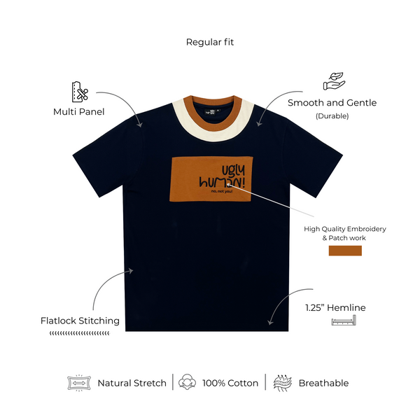 Mediumweight Multi-Panel Logo Embroidered T-shirt