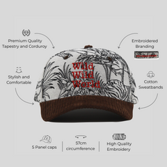 Wild Wild World Jacquard 5 Panel Cap
