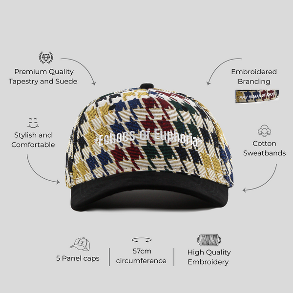 Euphoria Houndstooth Jacquard 5 Panel Cap
