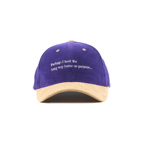 Self-Contemplation Colourblocked Corduroy Cap