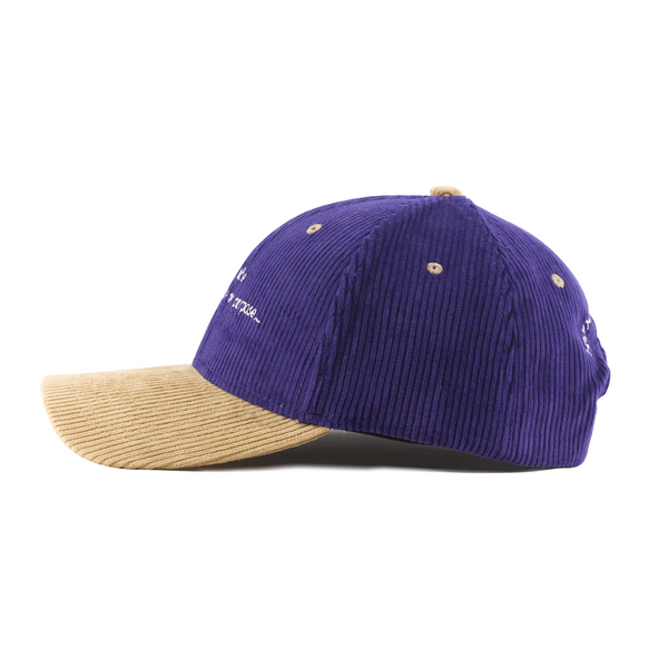 Self-Contemplation Colourblocked Corduroy Cap