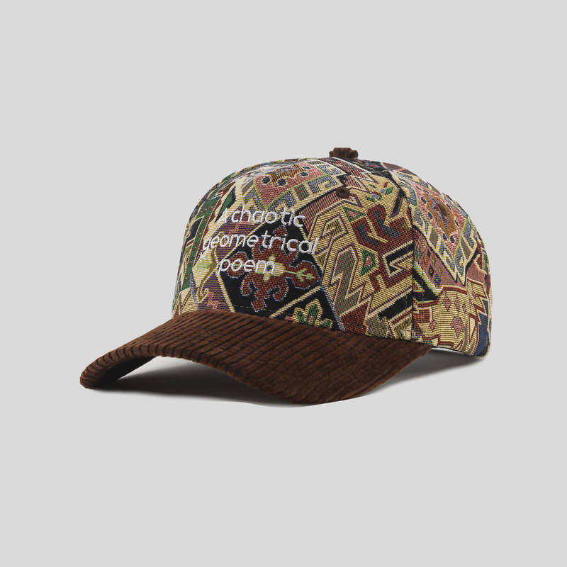 Geometrical Poem Jacquard 5 Panel Cap