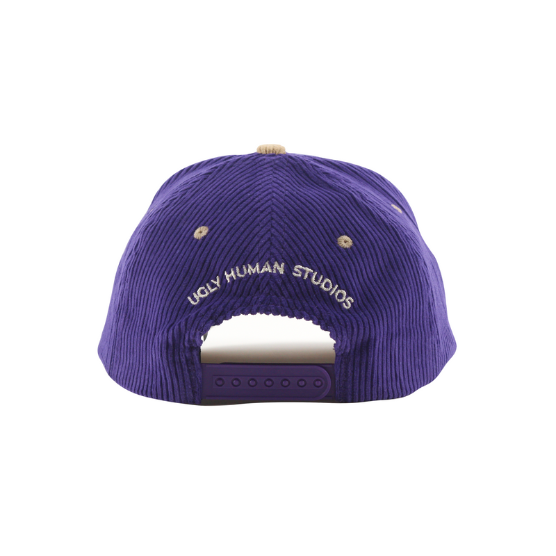 Self-Contemplation Colourblocked Corduroy Cap