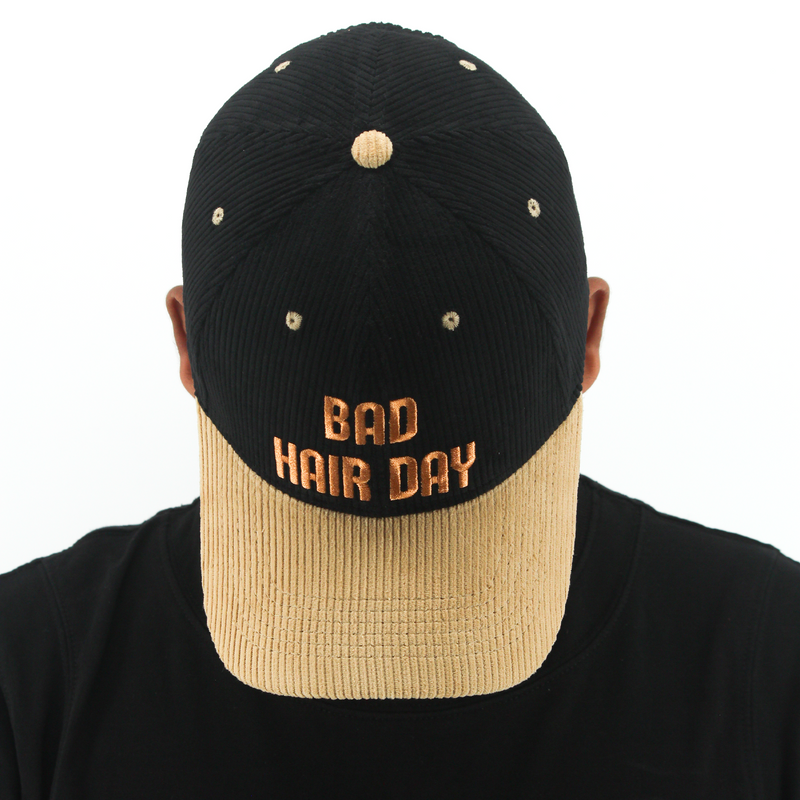 Bad Hair Day Colourblocked Corduroy Cap