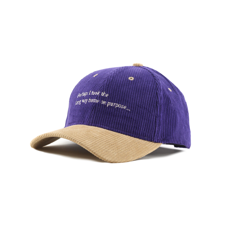 Self-Contemplation Colourblocked Corduroy Cap
