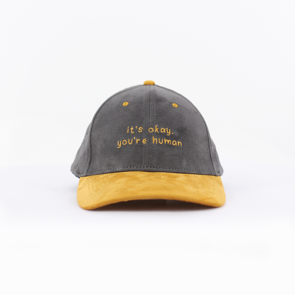 Thoughtful Faux Suede Colourblocked Cap