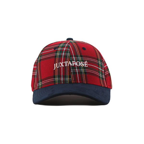 Juxtaposé Colourblocked Tartan Cap