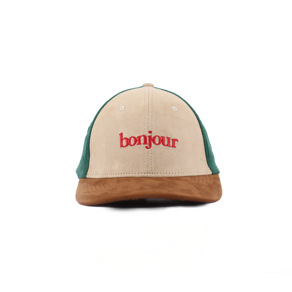 Bonjour Faux Suede Colourblocked Cap