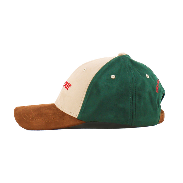 Bonjour Faux Suede Colourblocked Cap