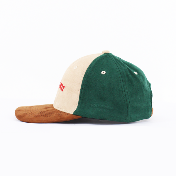 Bonjour Faux Suede Colourblocked Cap