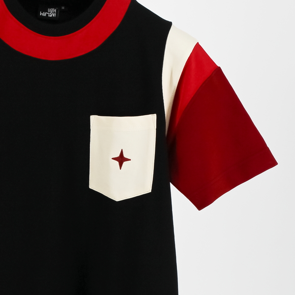 Mediumweight Multi-Panel Star Embroidered T-shirt