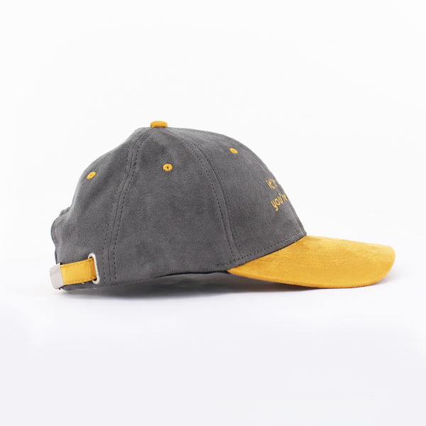 Thoughtful Faux Suede Colourblocked Cap