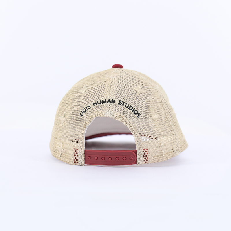 Escapism Faux Suede and Mesh Colourblocked Cap
