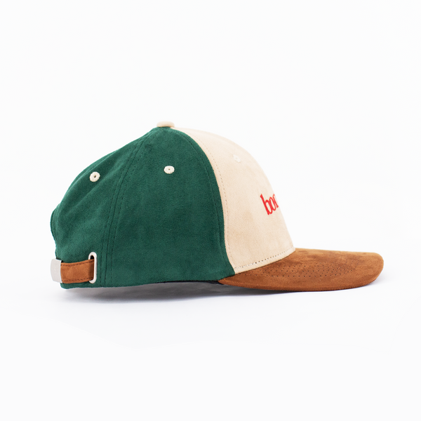 Bonjour Faux Suede Colourblocked Cap