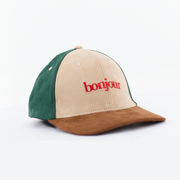 Bonjour Faux Suede Colourblocked Cap