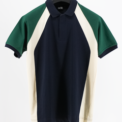 Mediumweight Multi-Panel Polo Neck T-shirt