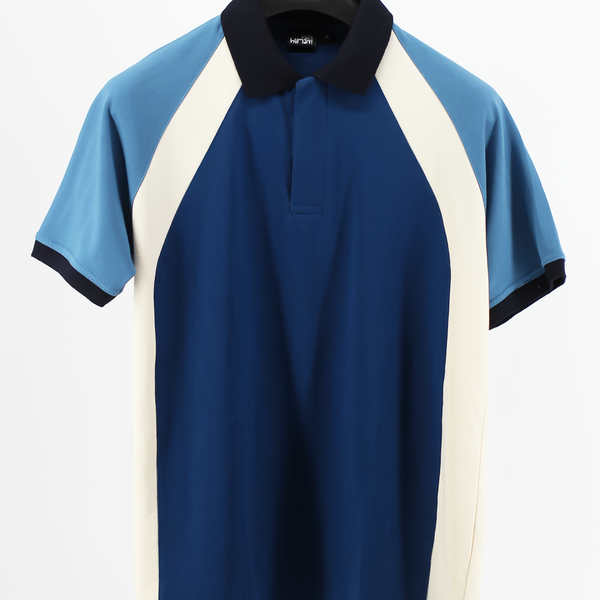 Mediumweight Multi-Panel Polo Neck T-shirt