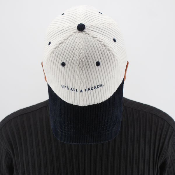 Facade Corduroy Colourblocked cap