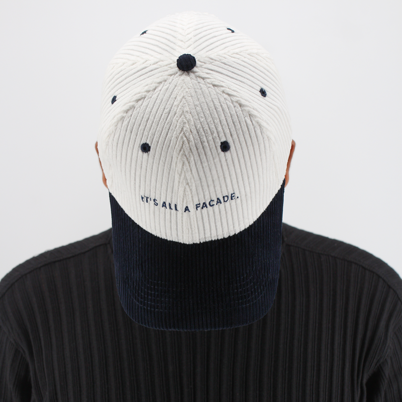 Facade Corduroy Colourblocked cap
