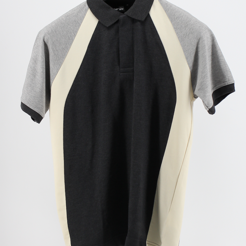 Mediumweight Multi-Panel Polo Neck T-shirt