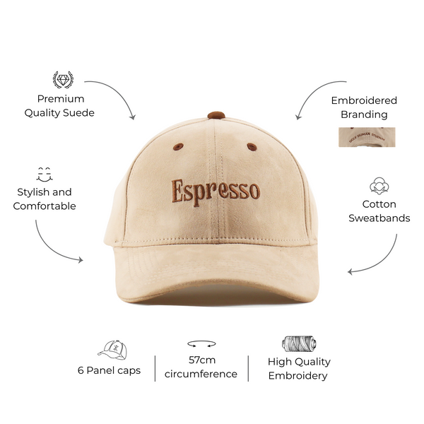 Espresso Faux Suede Cap
